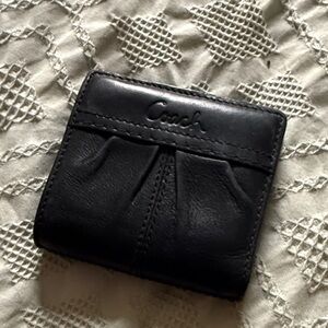 Coach Black Leather Bi-Fold Wallet